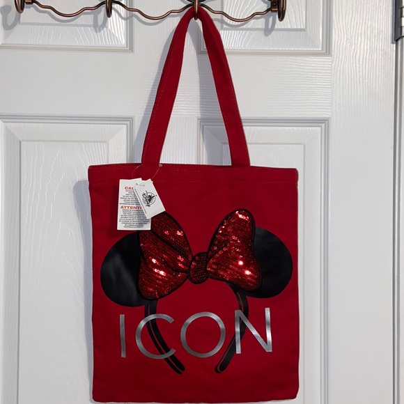 Disney Handbags - Disney Parks Sequins Minnie Ears Icon Tote Bag ✨ Brand New!